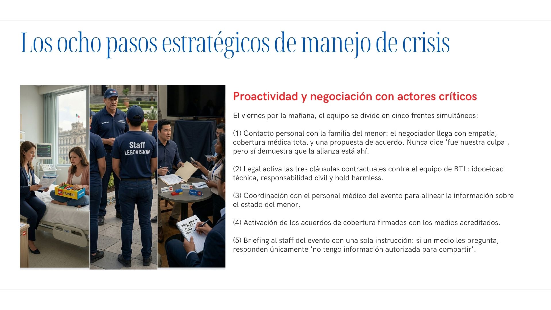 Los 8 pasos estratégicos del manejo de crisis