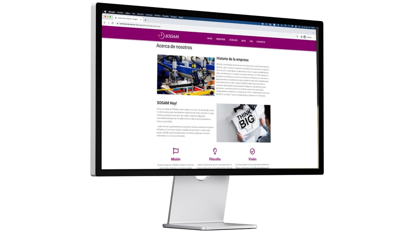 Sitio web · catálogo
