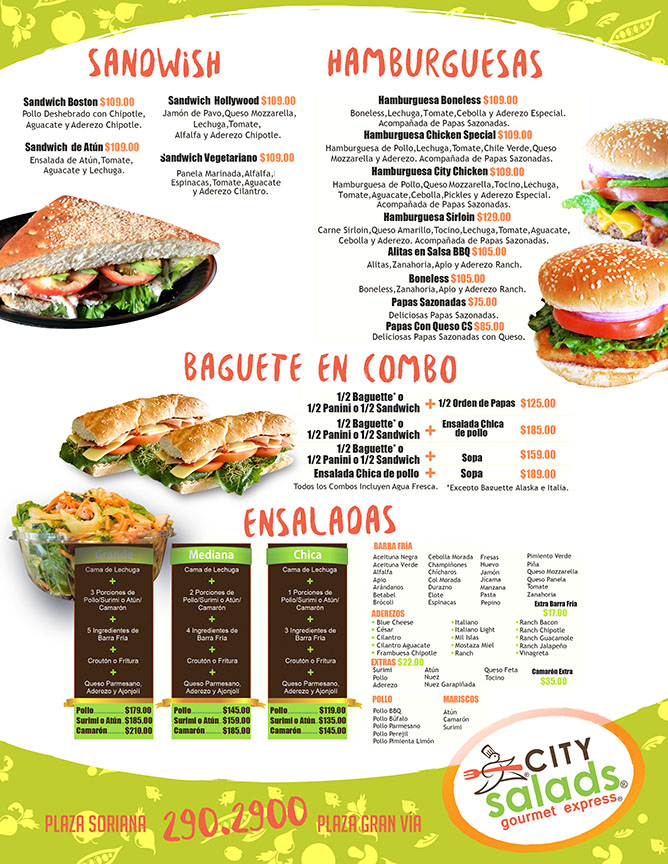 Volante con cupón · reverso · City Salads